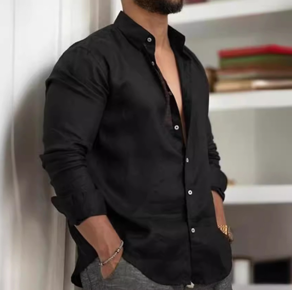 LeinenHerren Hemd SmaragdLux